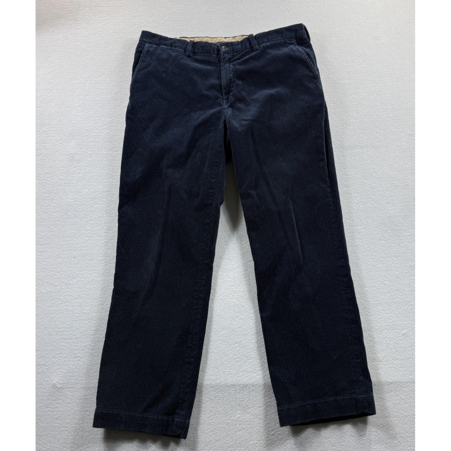 Polo Ralph Lauren Pants Mens 38x30 Blue Corduroy Chino Straight Leg Casual